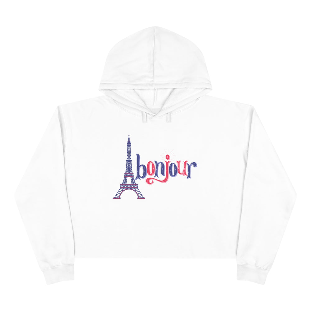 Bonjour Paris Cropped Hoodie