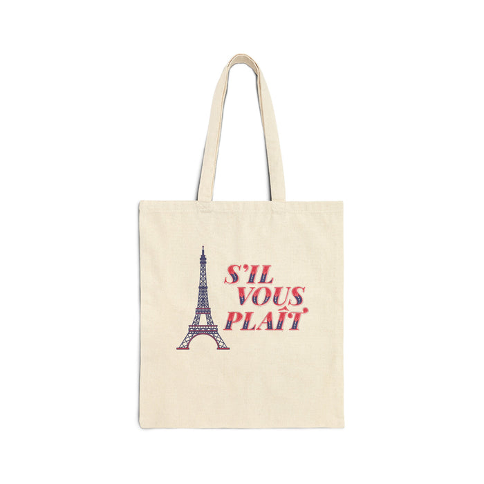 S'il Vous Plaît Canvas Tote
