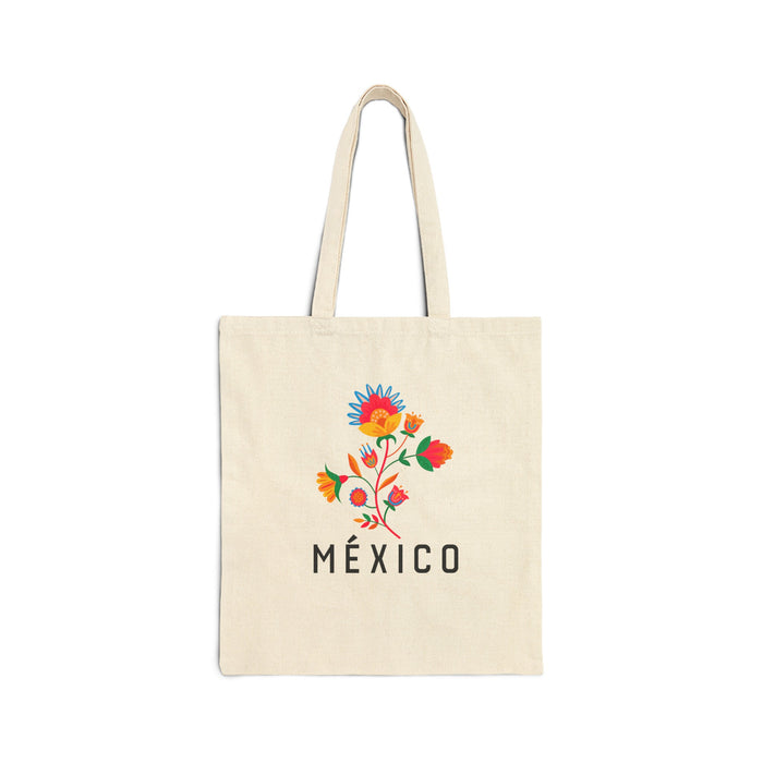 Mexico Floral Canvas Tote