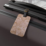 Antique Floral Damask Luggage Tag