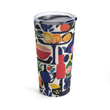 Modern Mediterranean Abstract Art Tumbler