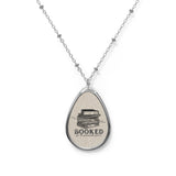 Booked for the Foreseeable Future Oval Necklace