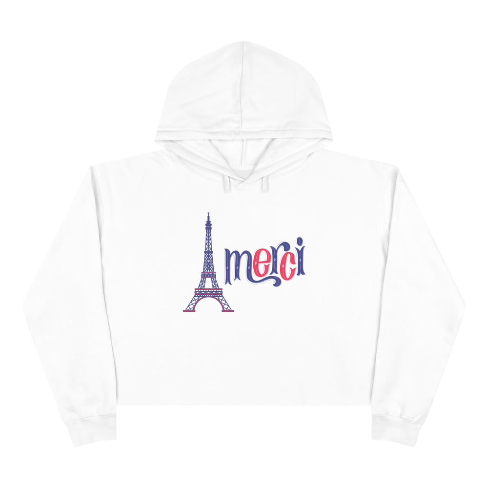 Merci Cropped Hoodie