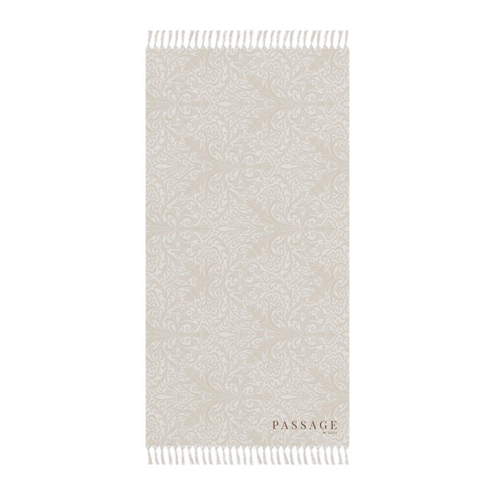 Grand Tour Damask in Parchment Picnic & Beach Towel