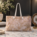 Antique Damask Floral Weekender Bag