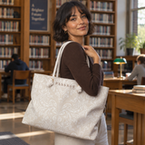Grand Tour Damask in Parchment Floral Weekender Bag