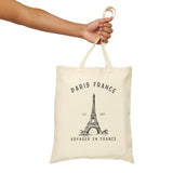 Paris France Tote Bag, Travel To France Canvas Tote, Paris Landmark, French European Vacation, Valentines Day Gift Bag, Emily Paris, French