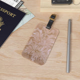 Antique Floral Damask Luggage Tag