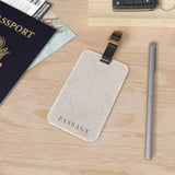 Grand Tour Damask in Parchment Luggage Tag