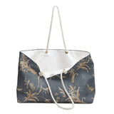 Vintage Damask Floral Weekender Bag – Distressed Travel Tote
