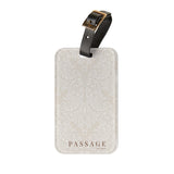 Grand Tour Damask in Parchment Luggage Tag
