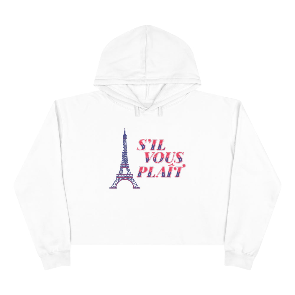 S'il Vous Plaît Cropped Hoodie