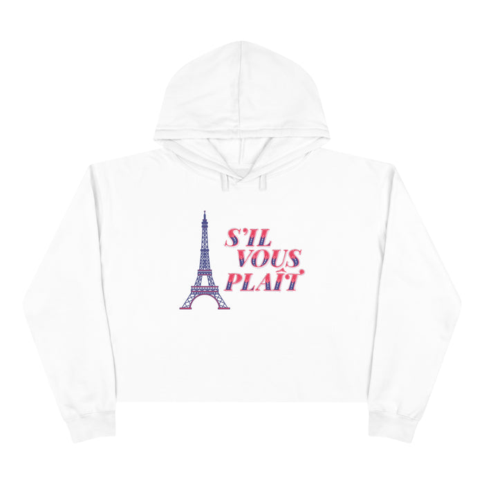 S'il Vous Plaît Cropped Hoodie