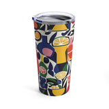 Modern Mediterranean Abstract Art Tumbler